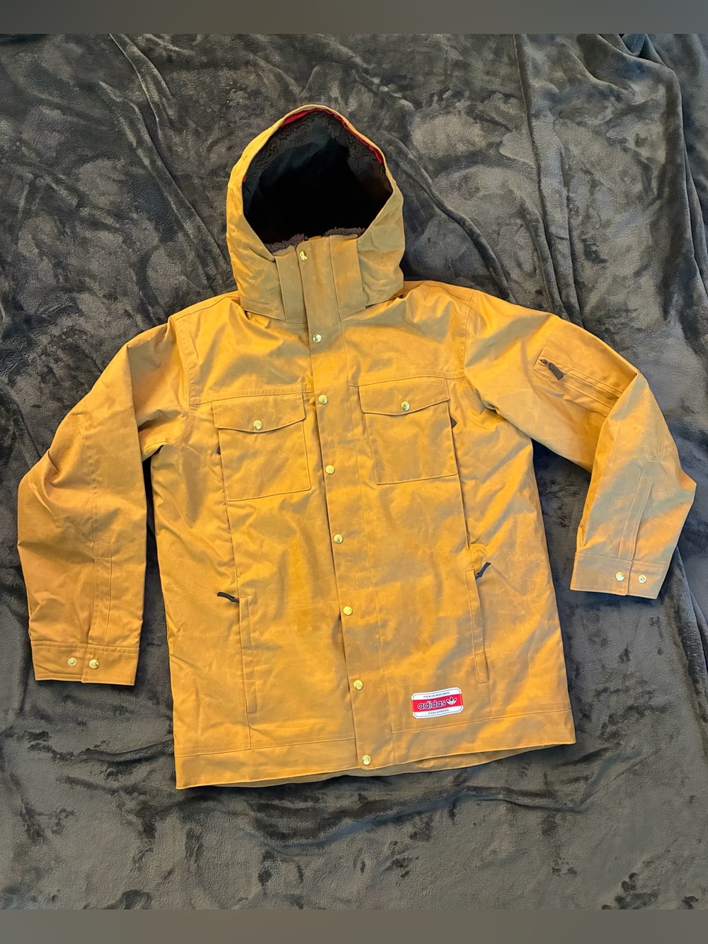 Adidas Glisan Snowboard Jacket Workwear Style Tan Mens L